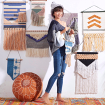 Bohemian hand-woven blanket tapestry background cloth wall hanging bed and breakfast bedroom living room hanging cloth decorative painting blanket