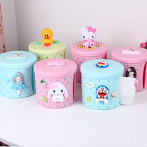 Tissue box living room household napkin roll paper tube girl cute cartoon box paper towel roll box bedroom bedroom