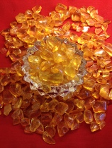 Buddhist supplies-delicate yellow crystal stone for Manja Qibao stone zhuang zang Qibao Stone 1 Two
