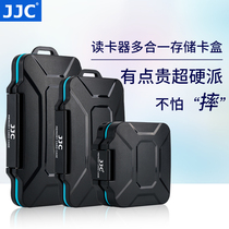 JJC card reader multi-function memory card box TF memory card box protection box NANO MICRP mobile phone card phone card SD card storage box with card reader High-speed reading SD TF card