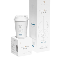 Guanye Easy Cup Tea Minimalist Hospitality Tea Jasmine Tea Osmanthus Black Tea 10 cups with cup lid(2 boxes)