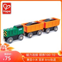 Hape Oil Age Mine Transport Train Compatible Wooden Track Magnetic Carts Children Gift Toys 3-6 Years 2