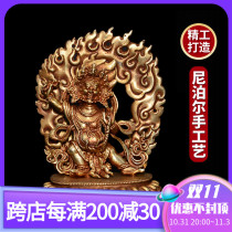 King Kong hand Buddha statue Nepalese handmade Tibetan esoteric pure copper old home worship Buddha statue practice ornaments