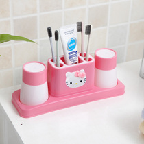 Creative family of two toothbrush holder wash set mouthwash Cup toothstand toilet rack