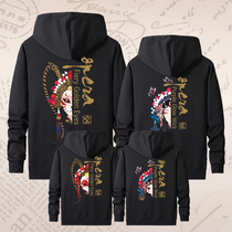 National tide parent-child sweater 2019 autumn and winter new long-sleeved hooded jacket loose version of the top couple hoodie tide