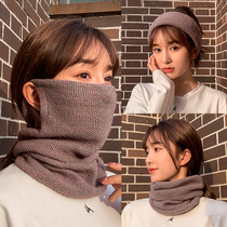 New Hanging Ear Mask Lady Winter Warm Neck Neck neck Scarf Thickened Windproof Mask Outdoor Bike face cover