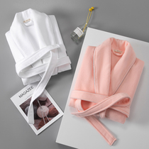 Towel material bathrobe Mens winter hotel yukata Couple a pair of womens nightgown absorbent quick-drying pajamas Spring and autumn