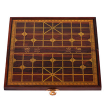 Chinese chess old mahogany big red acid branch solid wood large high-grade folding chessboard gift father's day gift
