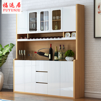 Nordic dining side cabinet Microwave oven Kitchen cabinet High wine rack cupboard Large storage Modern simple wine cabinet Tea cabinet