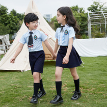 Kindergarten Garden Suit Summer Clothing Ingléen Feng Children Graduation Photo Class Suit Summer Short Sleeve Elementary School Kids Jk School Uniforms