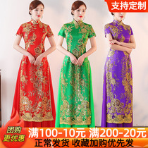 Lace Qipao Young Teenage Girl 2022 New Walking Show High-end Performance Outfit Everyday Can Wear OdeVietnam Zhengzong