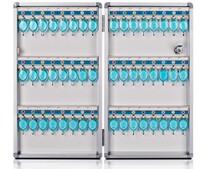 Aluminum alloy 32-bit wall-mounted key box 72 locked key box Office supplies 48-bit key storage tube