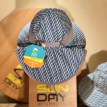 Blue striped sunscreen cap US Sunday Afternoons baby sunscreen cap for men and women