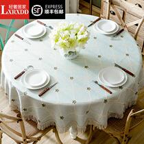 LXRXDD American Round Table Cloth Round Table Clothing Campus Tea Several European-style rectangular Table