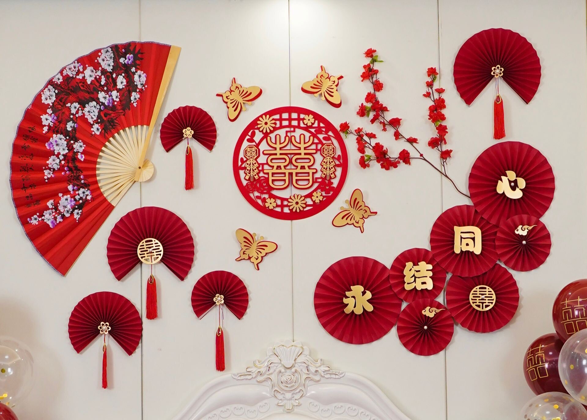 婚房布置套装男方结婚拉花装饰新房喜字浪漫简约女方卧室网红套餐