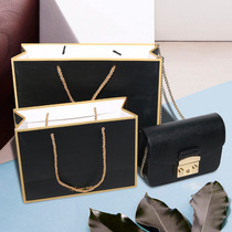 Clothing store paper bag custom logo gift bag kraft paper bag clothes tote bag thickened high-end fashion bag