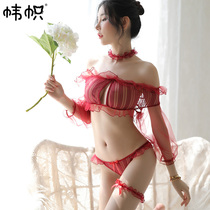 Sex lingerie transparent pajamas temptation no-free passion suit open file sexy uniform suit