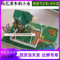Hongying model Peach blossom National Competition special wooden building model DIY assembly building competition