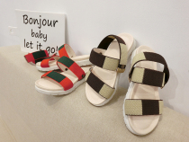 Girls sandals can do slippers comfortable Korean memory cotton sandwich bottom SS