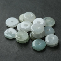 Natural Jade small safe buckle loose bead spacer jade accessories handmade diy ancient style jewelry bracelet earring material