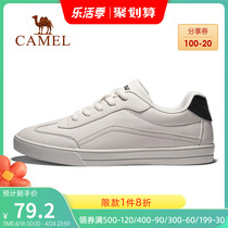 Camel Outdoor Shoes Ladies Board Shoes Summer New 100 Hitch Shells Head Small White Shoes Women Flat Bottom Plate Shoes Casual Boomer Shoes