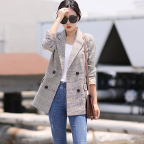 (special whet price) small suit woman jacket female plaid casual retro web red Korean version Inren wind west suit blouse