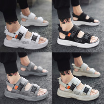 2021 new summer breathable Korean dual-use slippers mens beach sandals sports outdoor non-slip wear cool drag