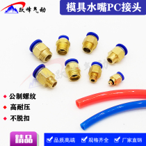 Mold nozzle quick plug connector Metric thread PC8-M6 M8 M10 M12 M14 M16 straight through coarse teeth