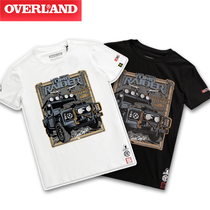 Cross-country Lakes Road Tiger Guard Summer Clothing Short Sleeves T-Shirt Large Code Wave Male Compassionate Loose Printed Personality Mens Clothing