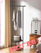 Creative Nordic clothes hat rack minimalist containing hanging rack practical combined double tray iron art set hanging clothes rack