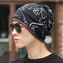 Mens hat trendy Han version handsome autumn winter 100 hitch student windproof bald head cap circumference neck warm bike