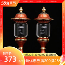 Buddhist Supplies Crystal Lotus lamp Pure copper for the Buddha lamp Home plug-in electric lotus lamp Changming lamp Buddha front for the lamp