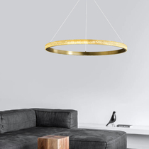 Postmodern full copper light extravagant living-room chandelier minimalist led restaurant bar Creative Personality Circular Bedroom Luminaire