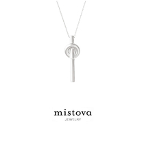 Mistova designer Chen Weiting Xiao Zhan Luo Yunxi with ins cool net red gold-plated cool crossing necklace