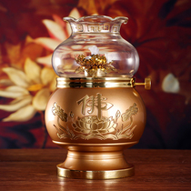 Yuantong Buddha with copper oil lamp pure copper for Buddha lamp butter lamp