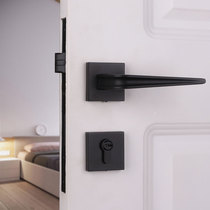 Taiwan Yibili Black Bedroom Door Lock Indoor Wooden Door Handle Nordic Simple Split Room Door Lock Household