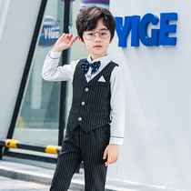 Handsome boys dress small suit set boy host costume catwalk performance costume British childrens formal wear bc