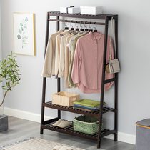 Bedroom solid wood coat rack floor-to-ceiling hanger simple clothes rack living room creative multi-layer household hanger