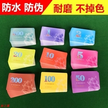 Mahjong Machine Chip Card Chess room PVC frosted square chip brand Entertainment Plastics Chips Tokens Voucher