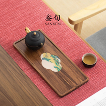 Thirty thousand li Jiangshan heavy bamboo tea tray dry bubble small tea table bamboo tea sea kung fu tea set simple household tea tray