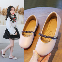 British next sara girl Bean shoes 2021 New Korean version of Baby Princess single shoes childrens performance leather shoes