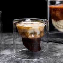 Creative Skull Cup Net Red Cafe Double Skull Coffee Cup Cocktail Whiskey Goblet