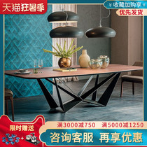 Custom loft Wrought iron solid wood dining table Conference table Industrial style desk Computer desk Personality table Boss desk