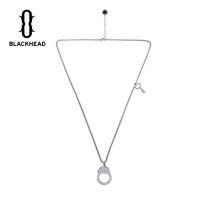 BLACKHEAD Black Head Designer Tide Anti-war Series Punk Hip Hop Handcuffs Key Pendant Necklace