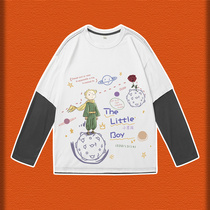 Bosie fight against the little prince joint design sense t-shirt long-sleeved mens tide ins top couple Gong Jun same style