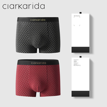 Clarkarida mens panties mens Modal ice silk summer thin breathable boxer print boxer shorts