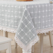 Table cloth rectangular cloth art Nordic style net red table Bins photo cloth cotton linen light and luxurious desk cloth Makeup Table