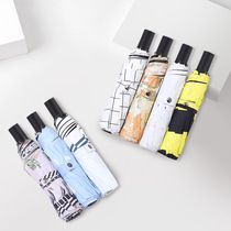 Parasol sun protection UV protection hipster students vinyl folding advertising umbrella men and women Automatic Umbrella