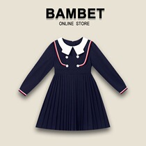 Italy BAMBET girl dress 2021 Spring and Autumn new childrens skirt autumn princess dress girl childrens dress