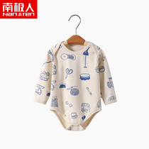 Antarctic baby triangle dress Spring and autumn one-piece dress Baby bag fart dress Spring long-sleeved dress dress climbing suit